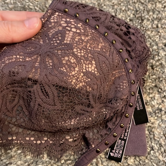Victoria’s Secret Very Sexy Unlined Push-up Without padding Mauve lace Bra34C - Picture 11 of 11